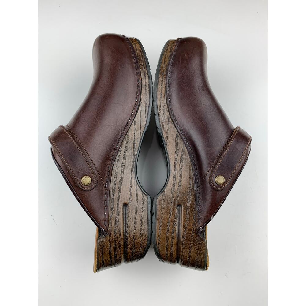 Dansko Ingrid Clogs Brown Leather Slip On Shoes Slingback Women's 40 US 9.5 10 - Picture 8 of 10